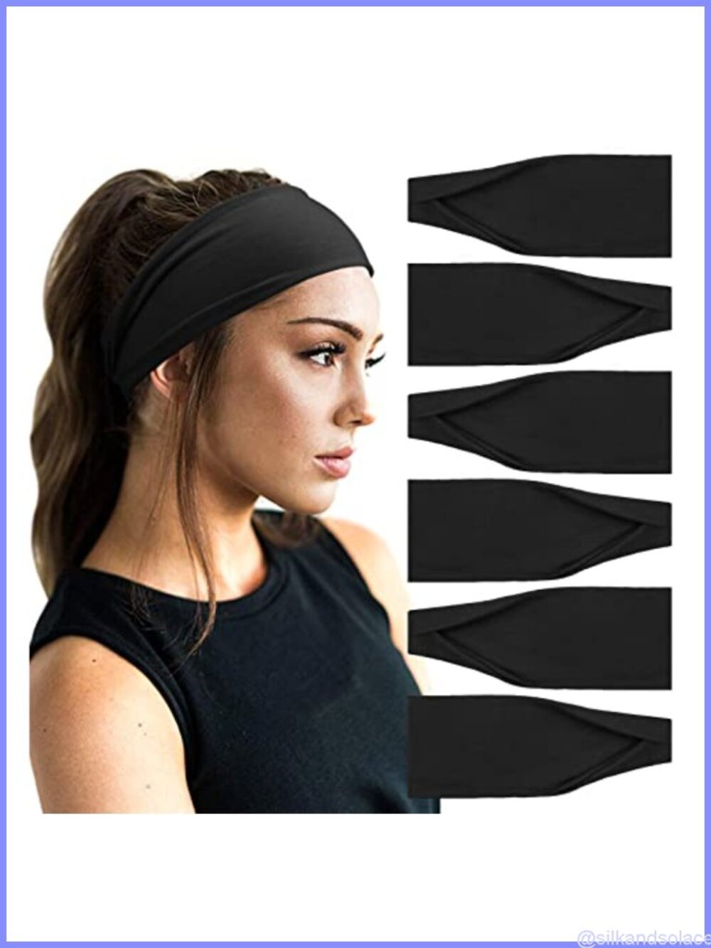 Yoga Sports Headbands for Women Elastic Non-Slip Workout Running Hair Bands 6